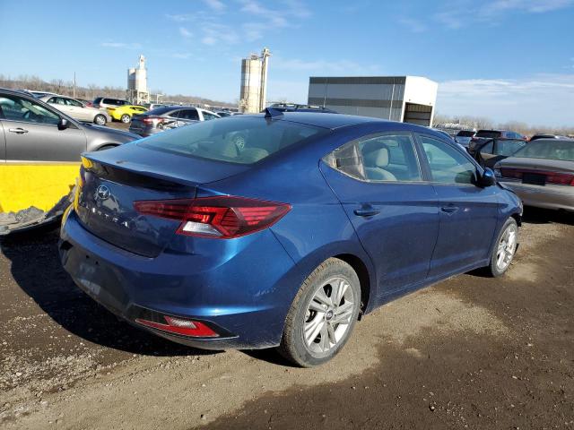 5NPD84LF7KH493456 - 2019 HYUNDAI ELANTRA SEL BLUE photo 3