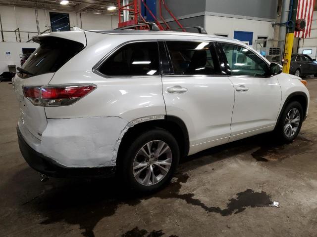 5TDKKRFH8FS057248 - 2015 TOYOTA HIGHLANDER XLE თეთრი ფოტო 3
