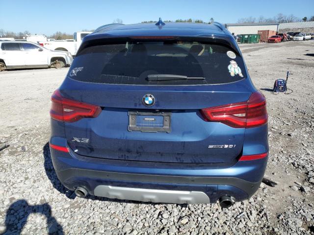 5UXTR7C54KLR53510 - 2019 BMW X3 SDRIVE30I BLUE photo 6