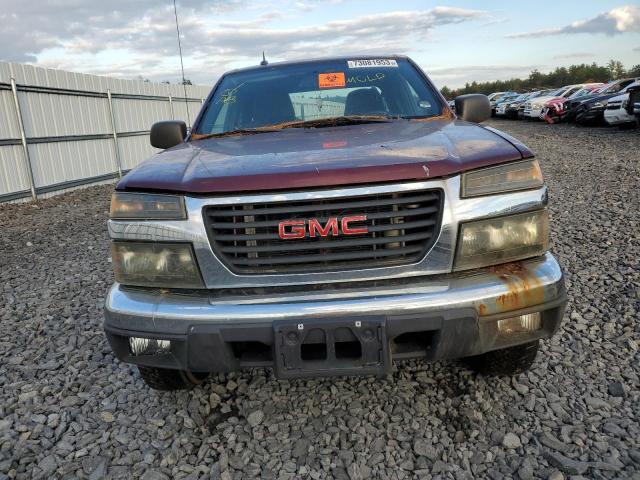 1GTDT19E388102502 - 2008 GMC CANYON MAROON photo 5