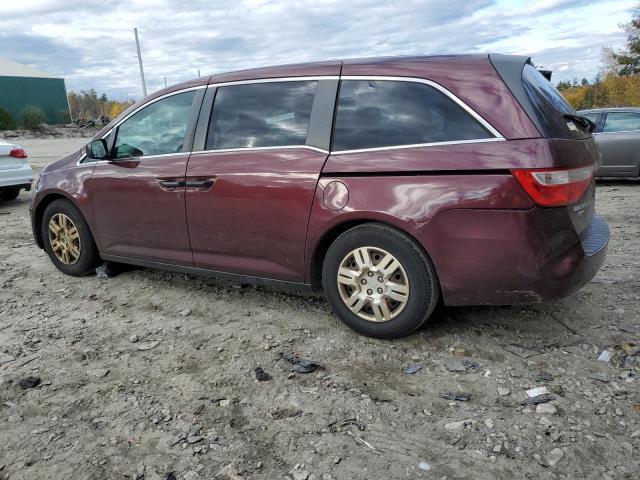 5FNRL5H2XCB094783 - 2012 HONDA ODYSSEY LX BURGUNDY photo 2