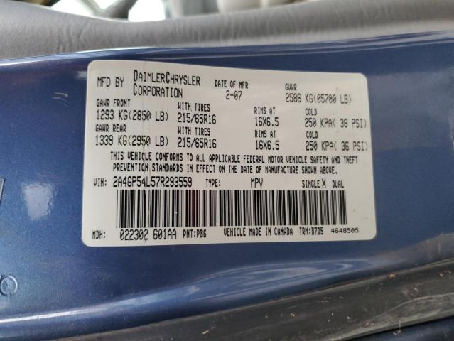 2A4GP54L57R293559 - 2007 CHRYSLER TOWN & COU TOURING 蓝色 照片 13