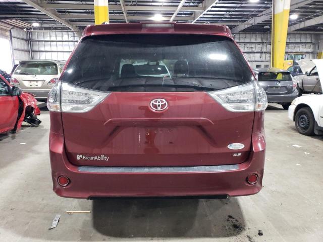 5TDXZ3DC8JS965598 - 2018 TOYOTA SIENNA SE BURGUNDY photo 6