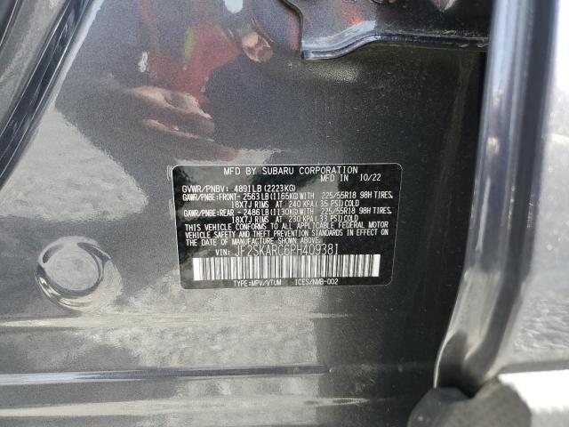 JF2SKARC6PH409381 - 2023 SUBARU FORESTER TOURING 灰色 照片 13