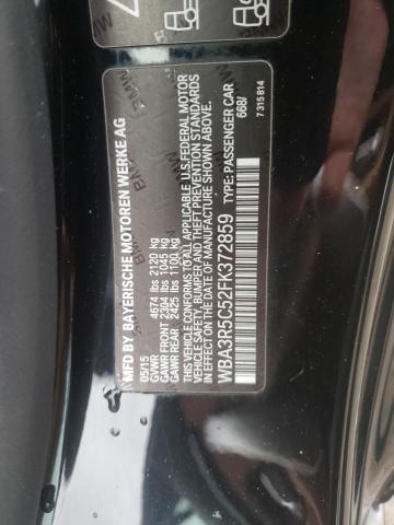 WBA3R5C52FK372859 - 2015 BMW 435 XI BLACK photo 12