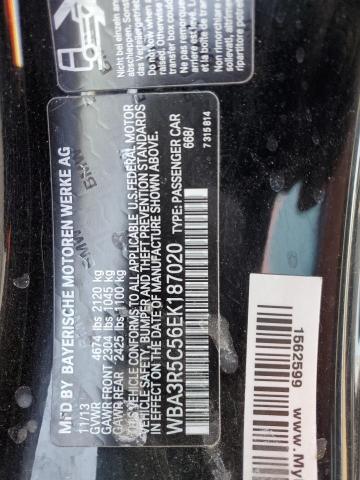 WBA3R5C56EK187020 - 2014 BMW 435 XI BLACK photo 12