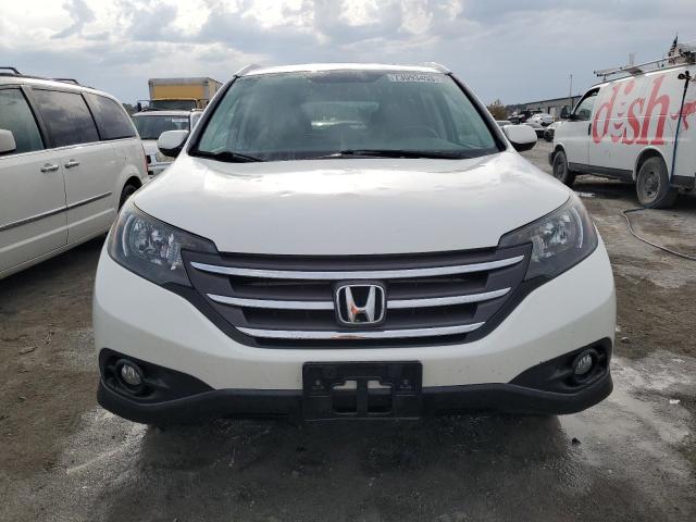 5J6RM4H72EL084522 - 2014 HONDA CR-V EXL WHITE photo 5