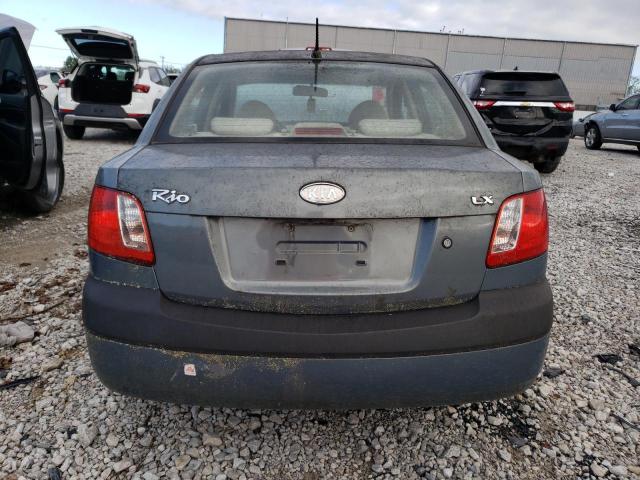 KNADE123676270872 - 2007 KIA RIO BASE GRAY photo 6