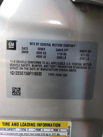 1G1ZE5E73AF116635 - 2010 CHEVROLET MALIBU LTZ ბეჟი ფოტო 12