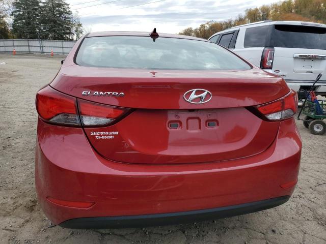 KMHDH4AE0GU592140 - 2016 HYUNDAI ELANTRA SE RED photo 6