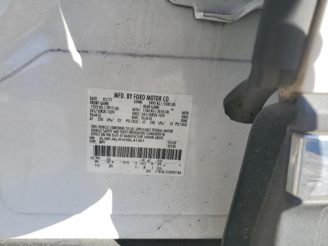 2LMPJ6LRXHBL41361 - 2017 LINCOLN MKX RESERVE أبيض صورة 14