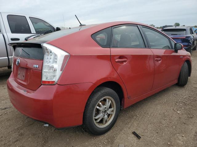 JTDKN3DUXB5340478 - 2011 TOYOTA PRIUS RED photo 3