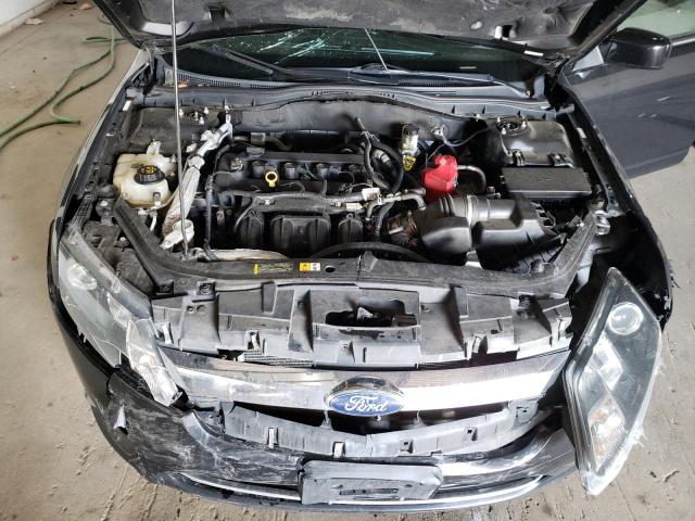 3FAHP0HA7CR349467 - 2012 FORD FUSION SE BLACK photo 11