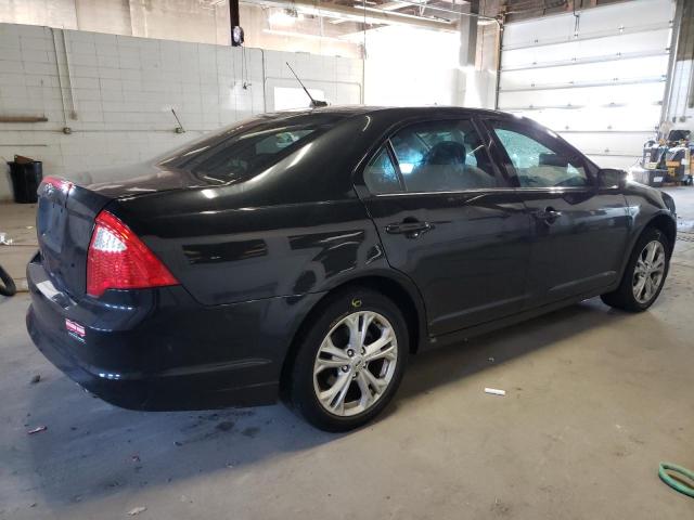 3FAHP0HA7CR349467 - 2012 FORD FUSION SE BLACK photo 3