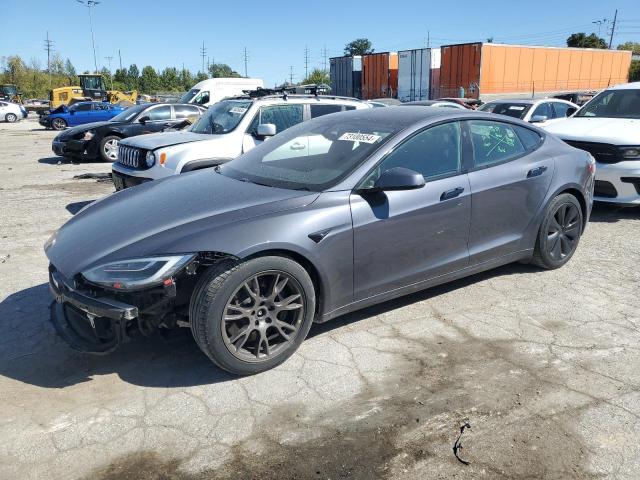 5YJSA1E53NF471133 - 2022 TESLA MODEL S GRAY photo 1