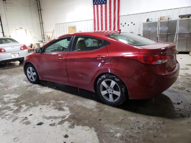 KMHDH4AE6DU501500 - 2013 HYUNDAI ELANTRA GL RED photo 2