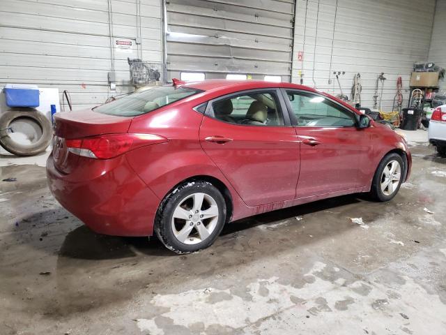 KMHDH4AE6DU501500 - 2013 HYUNDAI ELANTRA GL RED photo 3