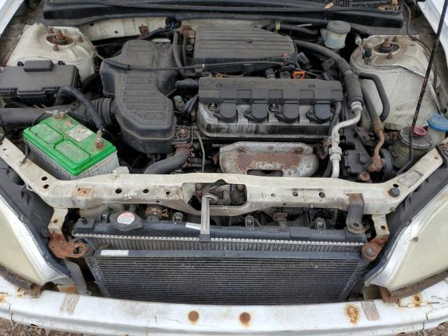 2HGES16324H542534 - 2004 HONDA CIVIC DX VP თეთრი ფოტო 11