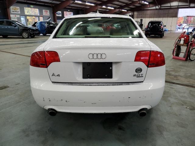 WAUDF78E48A140628 - 2008 AUDI A4 2.0T QUATTRO WHITE photo 6