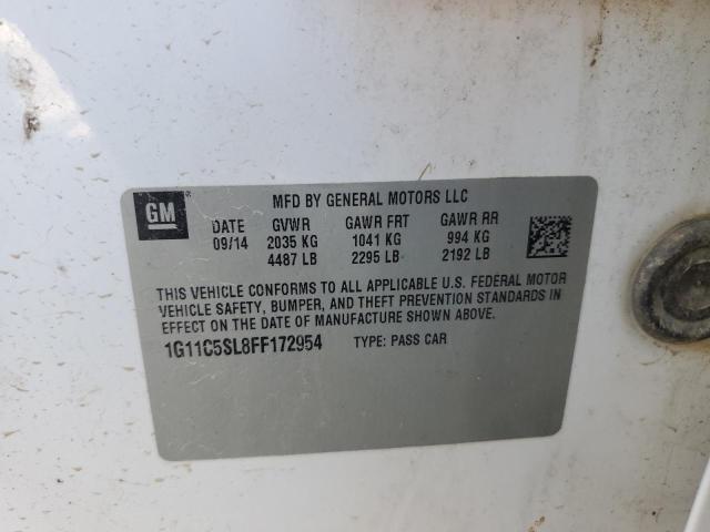 1G11C5SL8FF172954 - 2015 CHEVROLET MALIBU 1LT 白色 照片 12