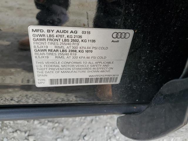 WA1FFCFS7FR013619 - 2015 AUDI Q3 PRESTIGE BLACK photo 13