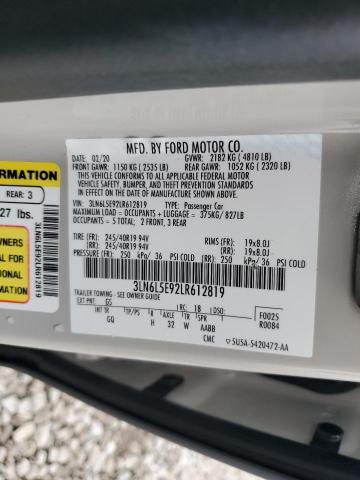 3LN6L5E92LR612819 - 2020 LINCOLN MKZ RESERVE თაფლისფერი ფოტო 13