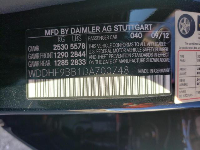 WDDHF9BB1DA700748 - 2013 MERCEDES-BENZ E 550 4MATIC BLACK photo 12