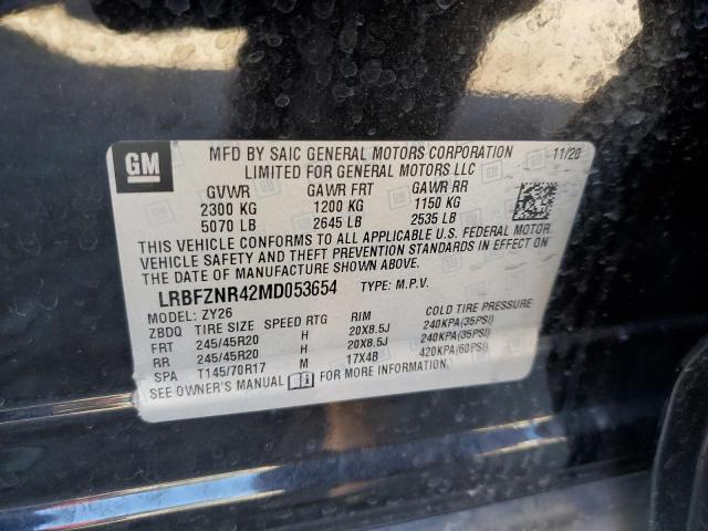 LRBFZNR42MD053654 - 2021 BUICK ENVISION ESSENCE BLACK photo 12