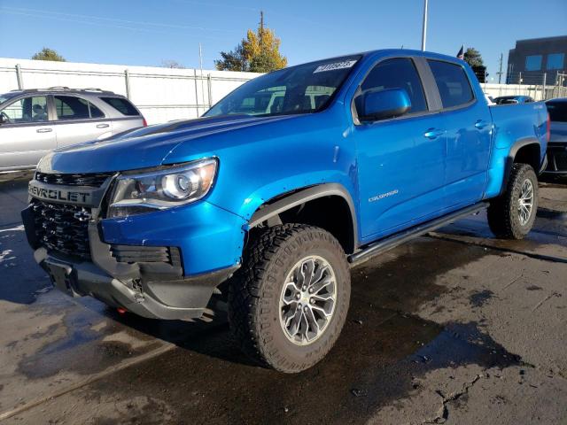 1GCGTEEN9N1106388 - 2022 CHEVROLET COLORADO ZR2 BLUE photo 1