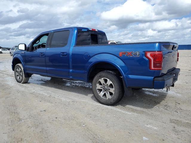 1FTFW1EF4HFB44736 - 2017 FORD F150 SUPERCREW BLUE photo 2