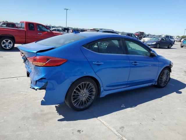 KMHD04LB7HU365328 - 2017 HYUNDAI ELANTRA SPORT BLUE photo 3