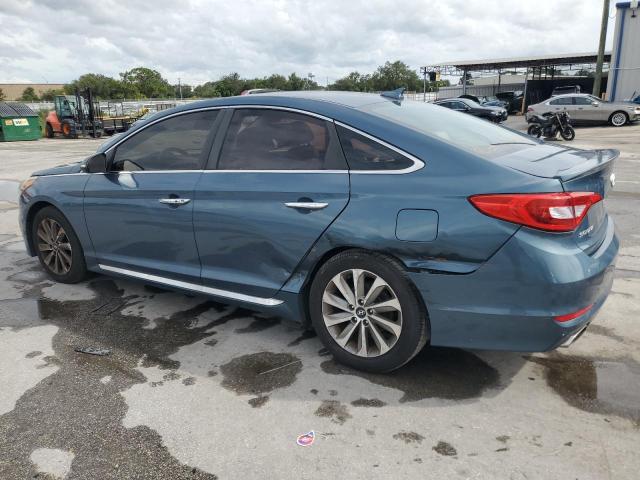 5NPE34AF3GH381279 - 2016 HYUNDAI SONATA SPORT BLUE photo 2