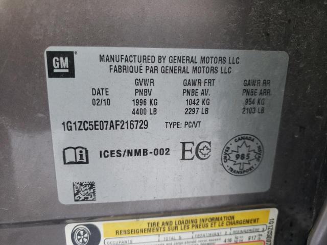 1G1ZC5E07AF216729 - 2010 CHEVROLET MALIBU 1LT BROWN photo 12