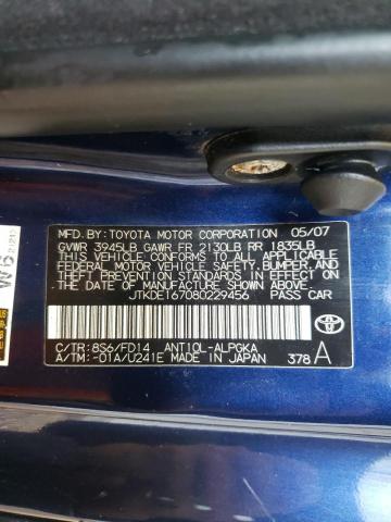 JTKDE167080229456 - 2008 TOYOTA SCION TC 蓝色 照片 13