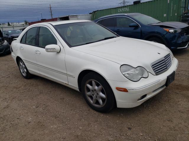 WDBRF81J94F454549 - 2004 MERCEDES-BENZ C 240 4MATIC WHITE photo 4