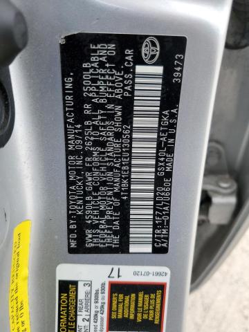 4T1BK1EB1EU130562 - 2014 TOYOTA AVALON BASE SILVER photo 13