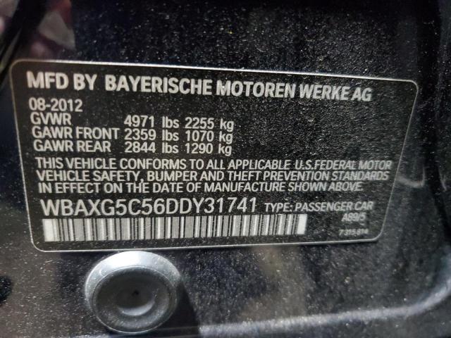 WBAXG5C56DDY31741 - 2013 BMW 528 I BLUE photo 12