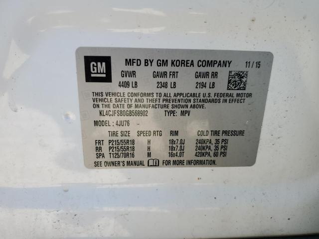 KL4CJFSB0GB568902 - 2016 BUICK ENCORE CONVENIENCE 白色 照片 13