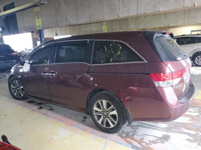 5FNRL5H98GB041793 - 2016 HONDA ODYSSEY TOURING BURGUNDY photo 2