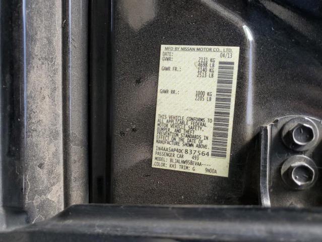 1N4AA5AP4DC837564 - 2013 NISSAN MAXIMA S BLACK photo 13