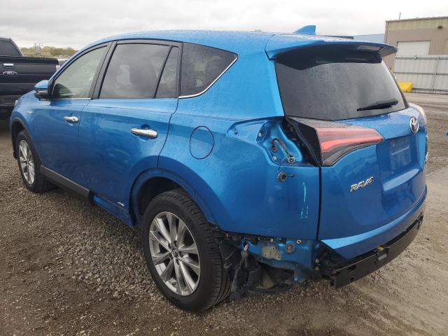 JTMDJREV9GD050552 - 2016 TOYOTA RAV4 HV LIMITED BLUE photo 2