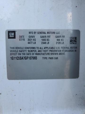 1G11C5SA7GF107965 - 2016 CHEVROLET MALIBU LIM LT Ақ фото 13