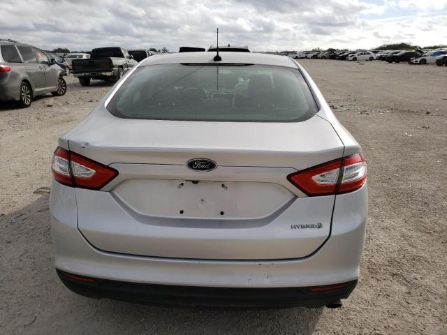 3FA6P0UU3GR126310 - 2016 FORD FUSION S HYBRID SILVER photo 6