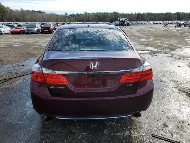 1HGCR3F88DA019334 - 2013 HONDA ACCORD EXL BURGUNDY photo 6