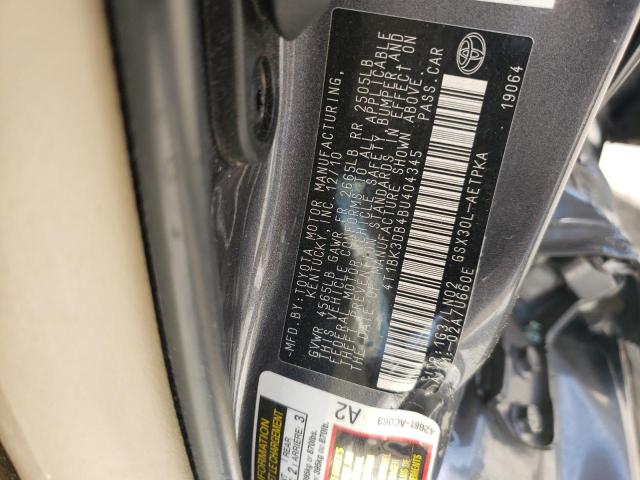 4T1BK3DB4BU404345 - 2011 TOYOTA AVALON BASE 石墨色 照片 12