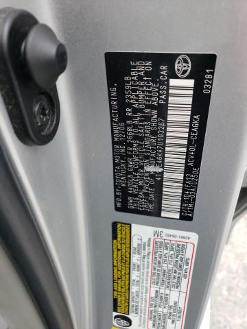 4T1BE46K47U103267 - 2007 TOYOTA CAMRY CE SILVER photo 12