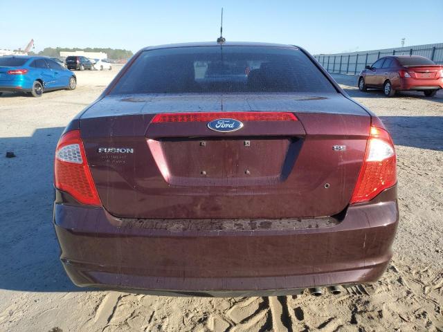 3FAHP0HA7BR343666 - 2011 FORD FUSION SE BURGUNDY photo 6