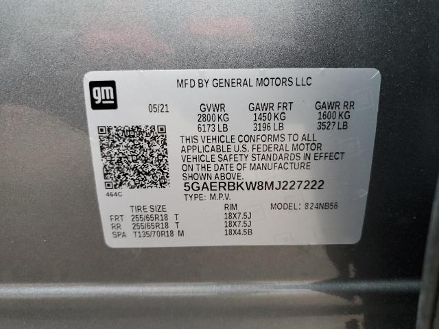 5GAERBKW8MJ227222 - 2021 BUICK ENCLAVE ESSENCE 灰色 照片 13