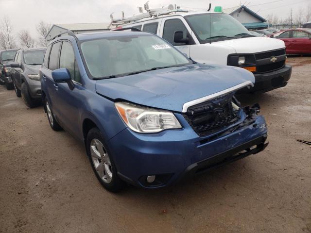 JF2SJARC4FH416380 - 2015 SUBARU FORESTER 2.5I LIMITED BLUE photo 4