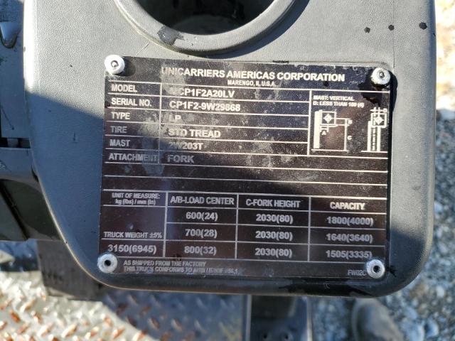 CP1F29W29868 - 2019 UNI FORKLIFT GRAY photo 10